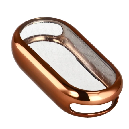 Etui z osłoną ekranu Bizon Case Watch Felipe do Xiaomi Smart Band 10, różowozłote