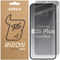Prywatyzujące szkło hartowane Bizon Glass Clear Shadow do Galaxy S25 Plus / S24 Plus, przyciemniane