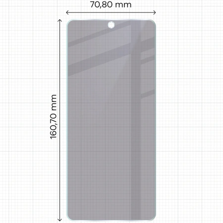 Prywatyzujące szkło hybrydowe Bizon Glass Mule Shadow do Motorola Moto G56 5G, matowe