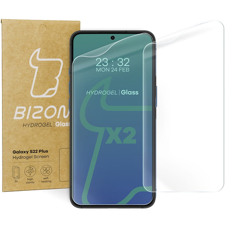 Folia hydrożelowa na ekran Bizon Glass Hydrogel, Galaxy S22 Plus, 2 sztuki