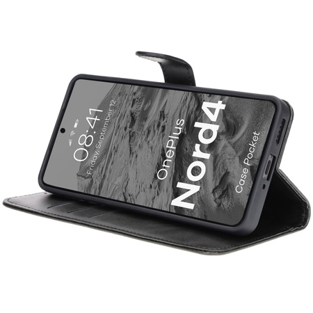 Etui z klapką Bizon Case Pocket do OnePlus Nord 4, czarne
