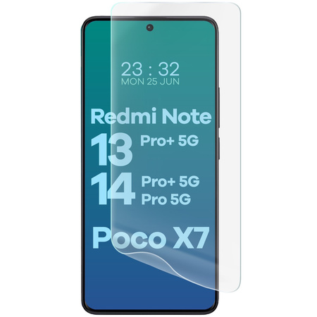 Folia hydrożelowa na ekran Bizon Glass Hydrogel Front Duo do Redmi Note 13 Pro+ 5G / 14 Pro 5G / 14 Pro+ 5G / Poco X7, 2 sztuki