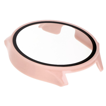 Etui ze szkłem do zegarka Bizon Case Watch Adamo do OnePlus Watch 3 / Oppo Watch X2, różowe