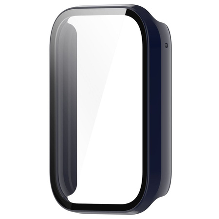 Etui Bizon Case+Glass Watch do Xiaomi Smart Band 8 Pro, niebieskie
