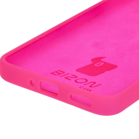 Silikonowe etui Bizon Soft Case do Oppo Reno11 F 5G, neonowo-różowe