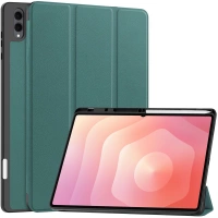 Etui z klapką Bizon Case Tab Lizard do Galaxy Tab S11 Ultra, ciemnozielone