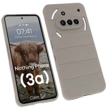 Pancerne etui Bizon Case Tur do Nothing Phone (3a), jasnoszare