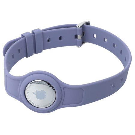 Etui Bizon Case Locator Pets do Apple AirTag, lawendowe