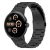 Pasek ze stali nierdzewnej Bizon Strap Watch Aura do Google Pixel Watch 4 / 3 / 2 / 1 41 mm, czarny