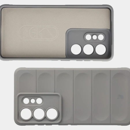 Pancerne etui Bizon Case Tur do Galaxy S26 Ultra, jasnoszare