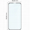 Szkło hartowane Bizon Glass Edge Duo do iPhone 16e / 14 / 13 Pro / iPhone 13, czarna ramka, 2 sztuki