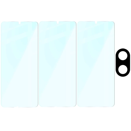 3x Szkło hartowane + szybka na aparat Bizon Glass Clear 2 Pack do Xiaomi Redmi A5 4G / POCO C71 4G