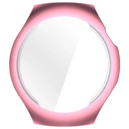 Etui z osłoną ekranu Bizon Case Watch Felipe do Huawei Watch 5 46mm, różowe