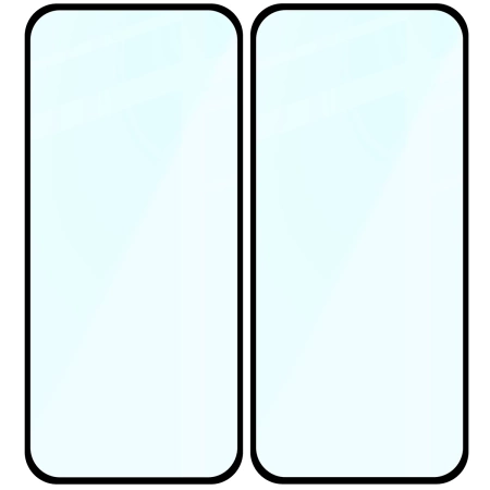 Szkło hartowane Bizon Glass Edge Duo do Google Pixel 9a, czarna ramka, 2 sztuki