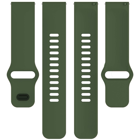 Silikonowy pasek Bizon Strap Watch Silicone do Xiaomi Redmi Watch 5 Lite / 5 Active, ciemnozielony