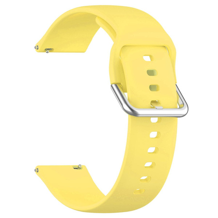 Pasek silikonowy do smartwatcha, Bizon Strap Watch Silicone Pro N, Quick Release 22 mm, żółty