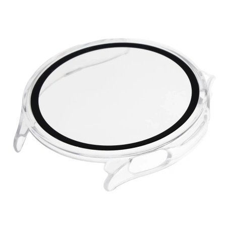 Etui ze szkłem do zegarka Bizon Case Watch Adamo do OnePlus Watch Lite 45 mm / Oppo Watch S 45 mm, przezroczyste