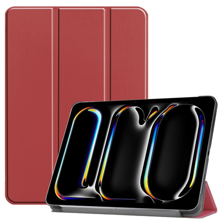Etui Bizon Case Tab Croc do iPad Pro 11" 5 gen. 2024, burgundowe