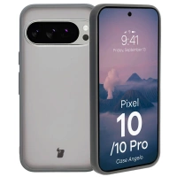 Etui Bizon Case Angelo do Pixel 10 / 10 Pro, półprzezroczyste z szarą ramką