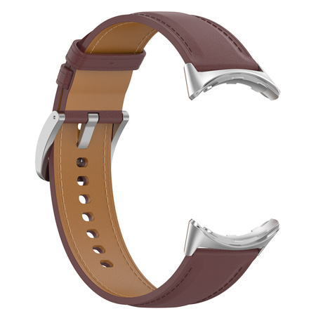 Skórzany pasek Bizon Strap Watch Casual 41 mm do Pixel Watch 3/Watch 2/Watch 1, ciemnobrązowy