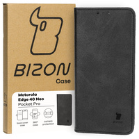 Etui z klapką Bizon Case Pocket Pro do Motorola Edge 40 Neo, czarne