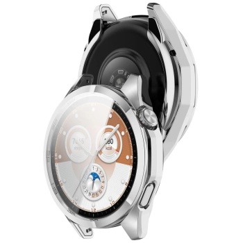 Etui z osłoną ekranu Bizon Case Watch Felipe do Huawei Watch GT6 46 mm, srebrne