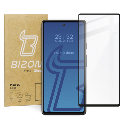 Szkło hartowane Bizon Glass Edge do Pixel 6A, czarne