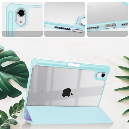 Etui Bizon Case Tab Clear Matt do Apple iPad Mini (A17 Pro) 2024 / iPad Mini 6 2021, błękitne