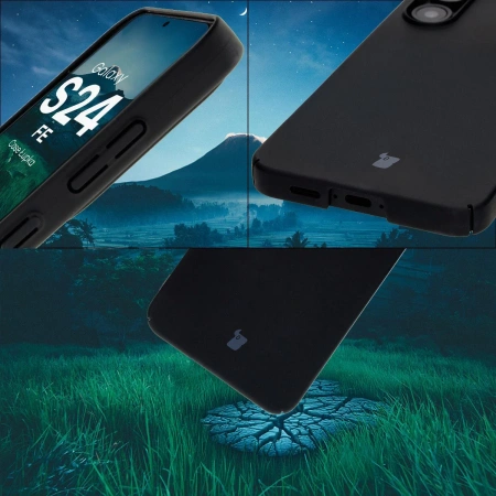 Etui Bizon Case Łupka do Galaxy S24 FE, czarne