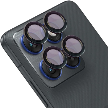 Szkło na aparat Bizon Glass Snap Lens do Motorola Edge 70, 1 zestaw, czarna ramka