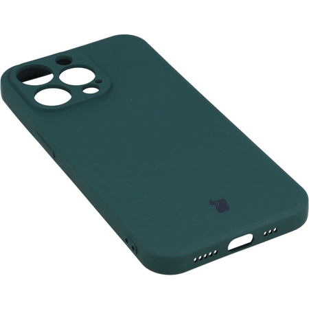 Etui Bizon Case Silicone do iPhone 13 Pro, ciemnozielone