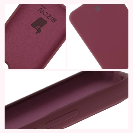 Silikonowe etui Bizon Soft Case do Oppo Reno13 Pro, ciemnofioletowe