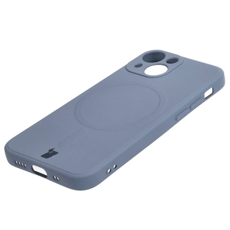 Etui Bizon Case Silicone Magnetic Sq do Apple iPhone 13 Mini, szare
