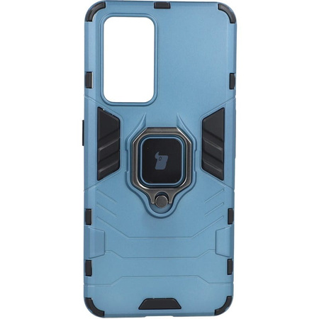 Etui Bizon Case Armor Ring do Realme GT 2 / GT Neo 2 / GT Neo 3T, niebieskie