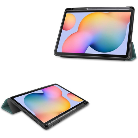 Etui Bizon Case Tab Lizard do Samsung Galaxy Tab S6 Lite 2024/2022/2020, ciemnozielone
