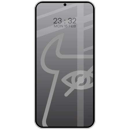 Prywatyzujące szkło hartowane Bizon Glass Edge Shadow Duo do Galaxy S25 Plus / S24 Plus, przyciemniane z czarną ramką, 2 sztuki