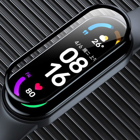 Szkło hybrydowe Bizon Glass Edge do Xiaomi Mi Smart Band 7, czarne