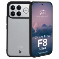 Etui Bizon Case Angelo do Xiaomi POCO F8 Ultra, przydymione z czarną ramką
