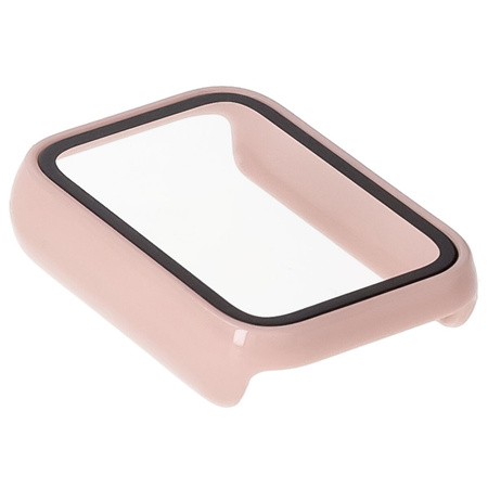 Etui ze szkłem do zegarka Bizon Case+Glass Watch do Xiaomi Mi Smart Band 9 Pro, różowe
