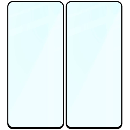 Szkło hartowane Bizon Glass Edge Duo do OnePlus Nord 4, czarna ramka, 2 sztuki