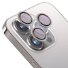 Szkło na aparat z aplikatorem Bizon Glass Snap Lens do iPhone 14 Pro/14 Pro Max, 1 zestaw, srebrna ramka