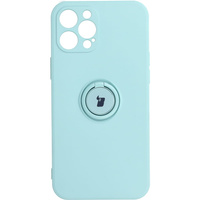 Etui Bizon Case Silicone Ring do iPhone 12 Pro Max, turkusowe