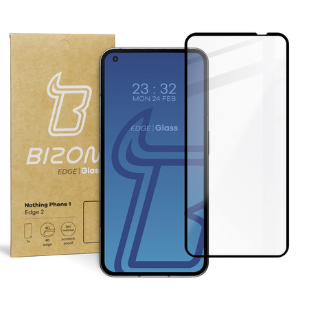 Szkło hartowane Bizon Glass Edge 2 do Nothing Phone 1, czarne