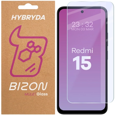 Elastyczne szkło hybrydowe Bizon Glass Mule do Xiaomi Redmi 15 5G