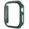 Etui ze szkłem do zegarka Bizon Case Watch Adamo do Apple Watch SE 3 / SE 2 / SE / 6 / 5 / 4 (40 mm), matowe ciemnozielone