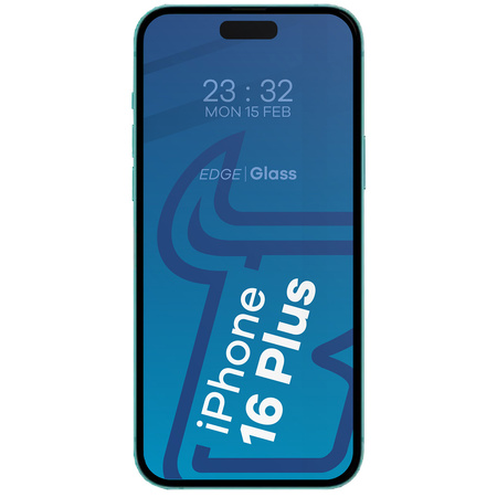 2x Szkło hartowane z ramką + szybka na aparat Bizon Edge 2 Pack do iPhone 16 Plus