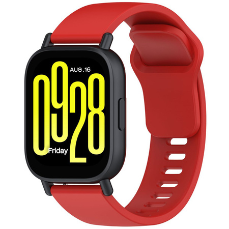 Pasek silikonowy do smartwatcha, Bizon Strap Watch Silicone Pro H, Quick Release 22 mm, czerwony