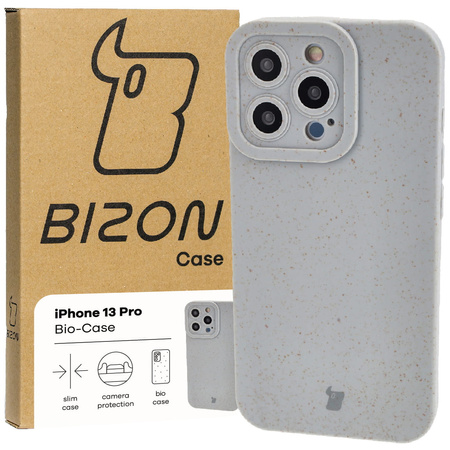Ekologiczne etui Bizon Bio-Case do iPhone 13 Pro, szare
