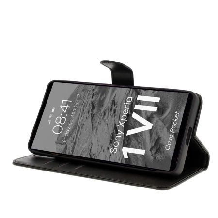 Etui z klapką Bizon Case Pocket do Xperia 1 VII, czarne