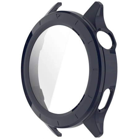 Etui ze szkłem do zegarka Bizon Case+Glass Watch do Xiaomi Watch S4, niebieskie